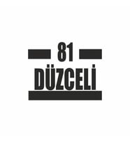81 Düzceli Araba Sticker siyah 16x9 CM (Siyah)