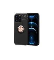 Apple iPhone 13 Pro Max Uyumlu Kılıf Zore Ravel Silikon Kapak (Siyah-Rose Gold)