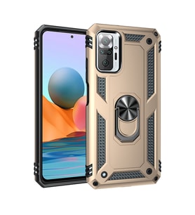 Redmi Note 10 Kılıf Sofya Yüzüklü Silikon Kapak - Gold