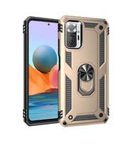 Redmi Note 10 Kılıf Sofya Yüzüklü Silikon Kapak - Gold