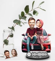 Kişiye Özel Spotify Sevgili Tasarımlı Ahşap Biblo Model-50