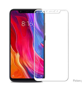 Xiaomi Mi 8 Ekran Koruyucu Full Tam Kaplayan Kavisli Tempered Cam BYZ (Beyaz)