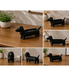 Sevimli Köpek Figürlü Dekoratif Organizer – Modern Takı ve Aksesuar Tepsisi