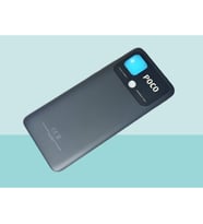 Xiaomi POCO C40 Uyumlu FULL KASA Arka Kapak Batarya Kapağı - SİYAH