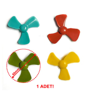 60mm 3 Kanat Pervane Oyuncak Pervane Rüzgar Gülü Su Botu RC DIY Motor Propeller