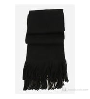 Siyah Unisex Kadın ve Erkek Unisex Örme Atkı