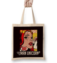 Redheads Human Unicorn Ginger Girl Red Hair Red Orange Head Bez Çanta Uzun Saplı