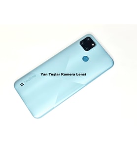 Tkgz Oppo Realme C21Y Kasa Arka Pil Batarya Kapağı Mavi