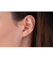 Onseva Kuyumculuk Mini Ay Tragus Piercing 14 Ayar Altın