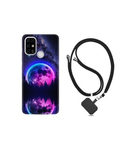 Casper Via F20 Kılıf Silikon Desen Boyun Askılı Star Planet 1652