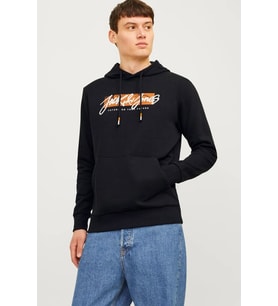 Jack & Jones Tiley Kapüşonlu Erkek Sweat 12256807 (Siyah)
