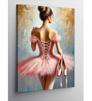 Kanvas Tablo Pembe Tütülü Dansçı