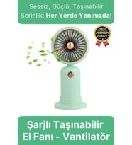 Özel Üretim Taşınabilir Usb Şarjlı Sessiz 2 Kademeli Serinletici Tutmalı Masa El Fanı Vantilatör