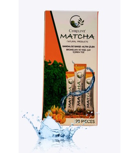 Matcha Sandaloz Sakızı & Altın Çilek Böğürtlen Ve Yeşilçay Içeren Toz