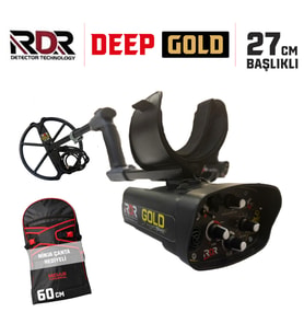Rdr Gold Dedektör Altın Dedektörü - 18khz 27cm Başlıklı ve Ninja XXL Çanta Hediyeli Paket