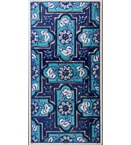 Armada Çini 10x20 Cm ED 220 Mavi Geometrik El dekoru Çini Karo
