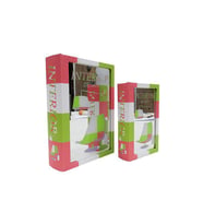 Lumienza Dekoratif Baskılı Aynalı Ahşap Kutu Kitap AKSH-J1113-S2 (Çok Renkli)