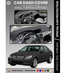 MERCEDES C CLASS W204 (2007-2014) Torpido Örtüsü Premium Kalite Özel Kesim UV Koruma