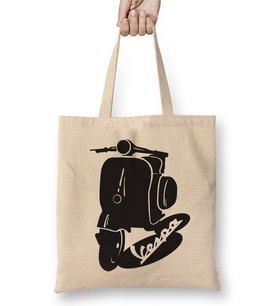 Vespa Italia flag Bez Çanta Uzun Saplı