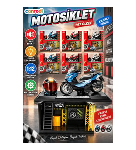 5839 SUN-MYG-MOTOSİKLET 1 12 BMW KASKLI FİGÜR PB.3R SES IŞIK