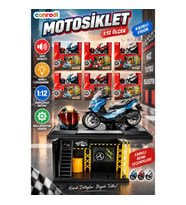 5839 SUN-MYG-MOTOSİKLET 1 12 BMW KASKLI FİGÜR PB.3R SES IŞIK