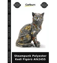 Özel Üretim Dekoratif Figür Steampunk Polyester Kedi Figürü Alk2455