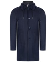 PLT8335 DEWBERRY ERKEK PALTO-AÇIK DESENLİ LACİVERT