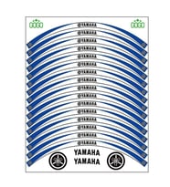 Yamaha Mavi Beyaz Uyumlu Reflektörlü 1 Set Jant Şeridi