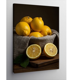 Kanvas Tablo Limon Doğa Çalışması