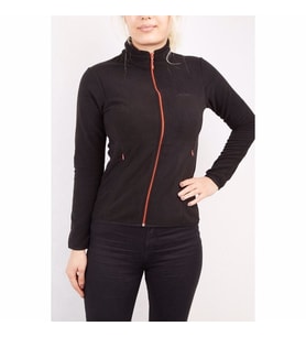 Alpinist Alpha Tam Fermuarlı Kadın Polar (Siyah)