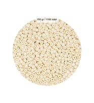 Beyaz Renk 4 mm Yaklaşık 1100 adet / 100 gram Cam Boncuk Oya Yazma Bileklik ve Kolye