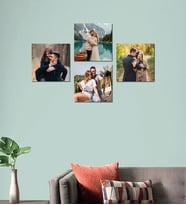 Kişiye Özel 4 Fotoğraflı Kare Mdf Tablo