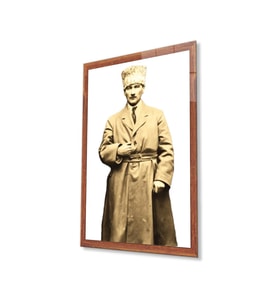 Atatürk Cam Tablo 4mm Dayanıklı Temperli Cam, Atatürk Glass Wall Art (Çok Renkli)
