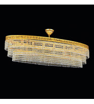 Avize Çarşısı Baleo Kristal Taşlı Gold Avize BS.2778-58-100
