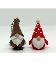 Mini Bahçe Cücesi Figürleri - 2 li Gnome Biblo Seti - 3D Baskı Dekoratif Anahtarlık
