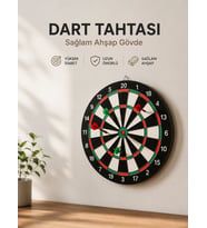 Evde, Ofiste Ve Oyun Alanlarında Kullanıma Uygun Sağlam Ahşap Gövdeli Dart Tahtası