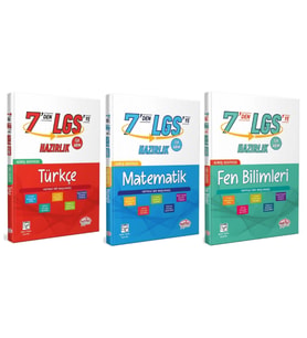 EDİTÖR YAYINLARI 7. Sınıf 7'den LGS'ye Hazırlık Türkçe + Matematik + Fen Bilimleri (3 Kitap)