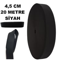Lastik Sert Yumuşak Çamaşır Don Etek Bel Paça Bebe Lastiği Yassı Yumuşak 4,5 Cm Siyah 20 Mt 20 mt