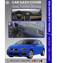 SEAT LEON (2013-2020) Torpido Örtüsü Ön Göğüs Halı Torpido Koruma Birebir Uyum Kaymaz UV Koruma