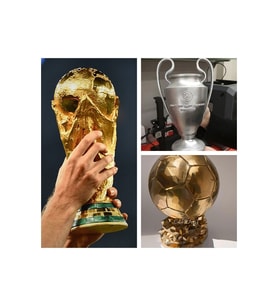 30 cm Dünya kupası - Ballon’dor - Şampiyonlar Ligi Kupası (3’lü)