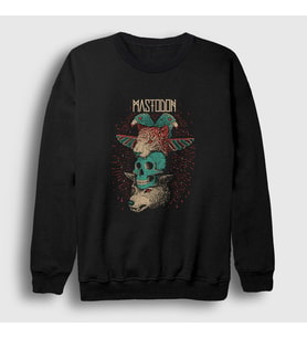 Presmono Unisex Siyah Totem Mastodon Sweatshirt 163729tt