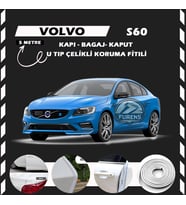 Volvo S60 Oto Araç Kapı Koruma Fitili 5metre Parlak Beyaz Renk