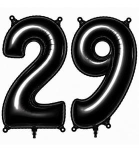 29 Rakam Folyo Balon Siyah Rengi (76 cm)