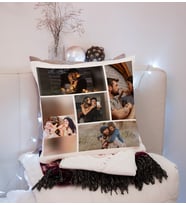 Sevgililer Gününe Özel Kişiye Özel 5 Fotoğraflı Yastık