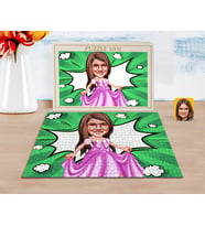 BK Gift Kişiye Özel Kız Çocuk Prenses Karikatürlü 1000 Parça Profesyonel Puzzle-1
