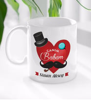 BK Gift Kişiye Özel Canım Babam Tasarımlı Beyaz Kupa Bardak - Model 4