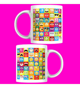 Farklı Emojiler Kupa Bardak Tasarım Çok Fazla Seçenek Mevcut Hediyelik Ürün