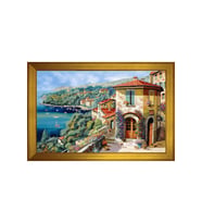 Manzara Temalı Kanvas Tablo 50 x 70 cm Gold Çerçeve