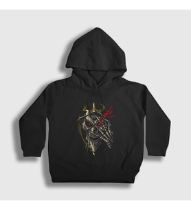 Presmono Unisex Çocuk Siyah Momonga Anime Overlord Kapüşonlu Sweatshirt 455022tt