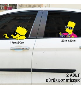 artist yakışıklı sürücü cam sticker yeni nesil büyük boy etiket 2li